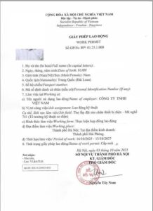 Xin giấy phép lao động